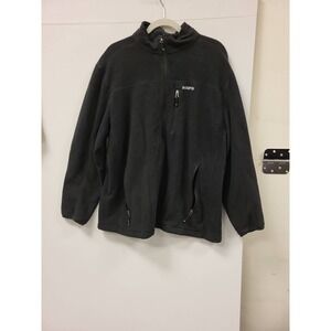 Solaris Fleece Jacket Mens XL Black Full Zip Outdoor Coat Pullover Top